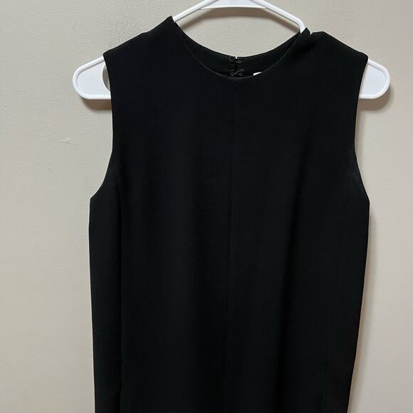 Vince Sleeveless Silk Blend Shift Dress Black‎ size 4 Business Career - Picture 2 of 9